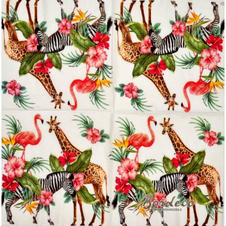 Serwetka decoupage firmy  IHR Safari park 33x33cm